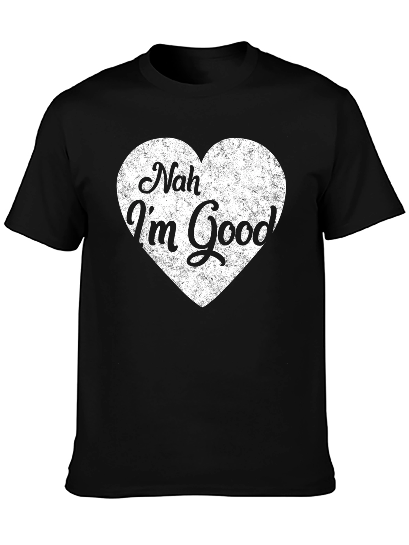 Nah Im Good Graphic Tee - Black Cotton T-Shirt