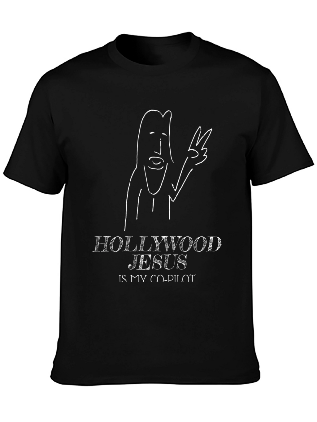 Hollywood Jesus T-Shirt - Co-Pilot Funny Graphic Tee