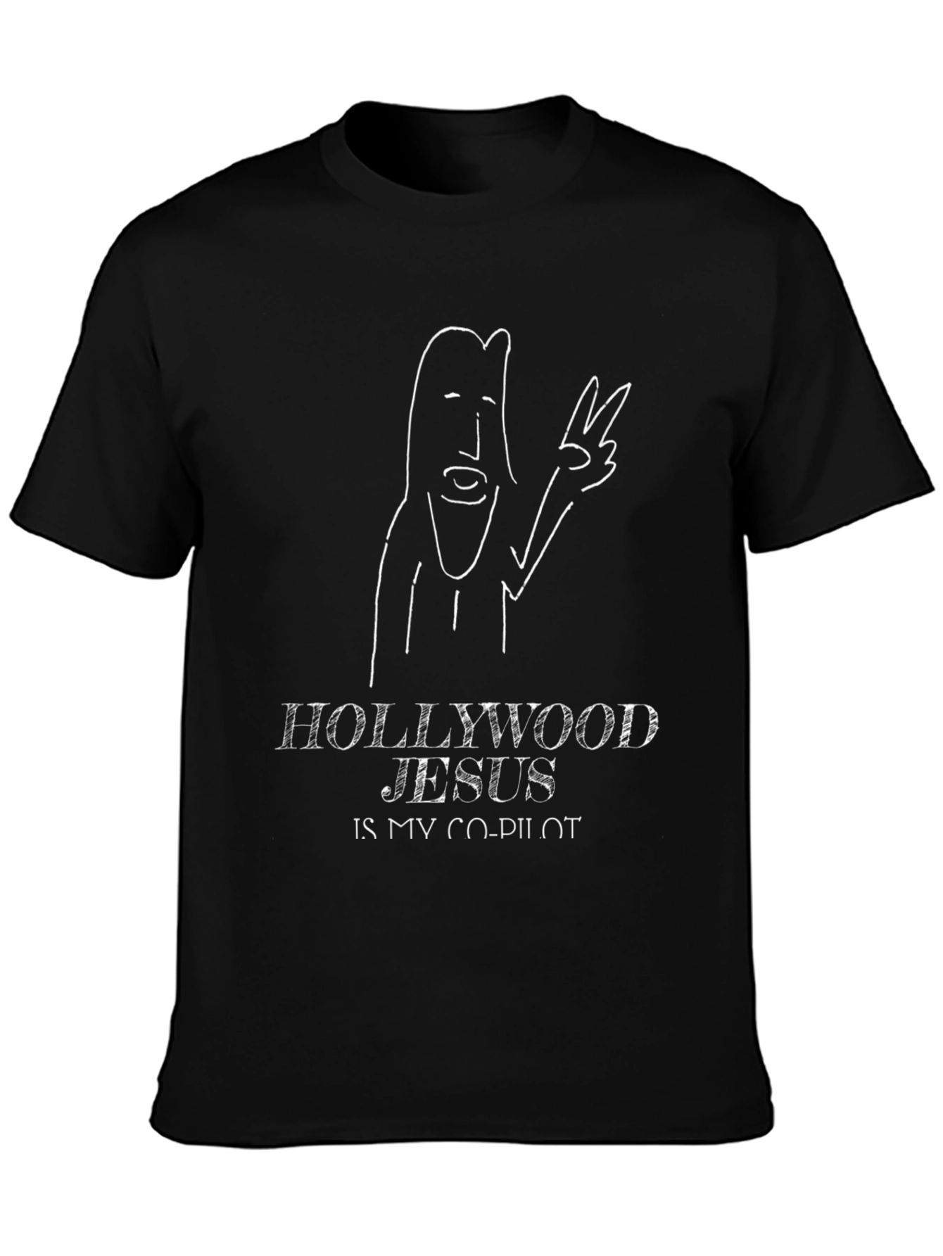 Hollywood Jesus T-Shirt - Co-Pilot Funny Graphic Tee