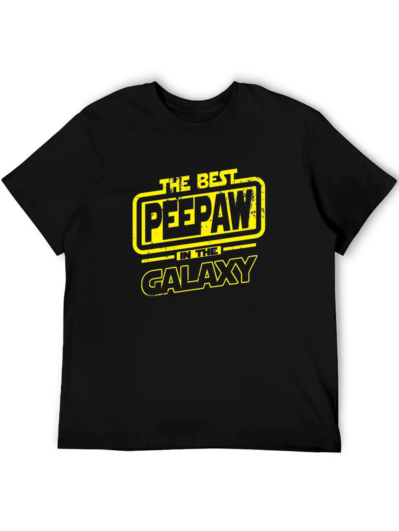 Best Peepaw in the Galaxy Black T-Shirt