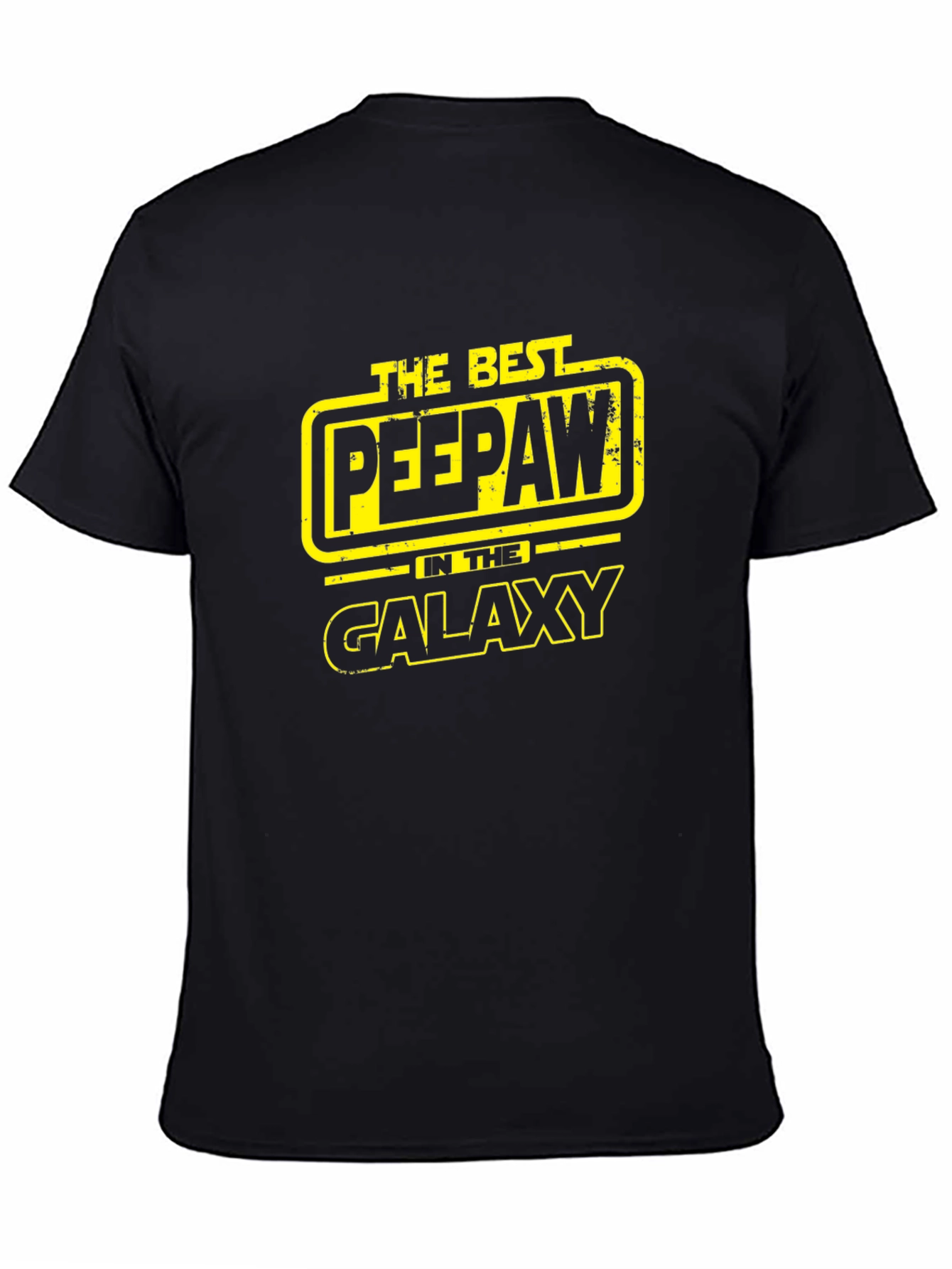 Best Peepaw in the Galaxy Black T-Shirt