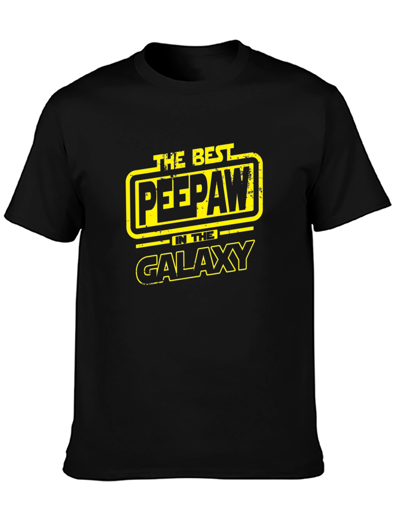 Best Peepaw in the Galaxy Black T-Shirt