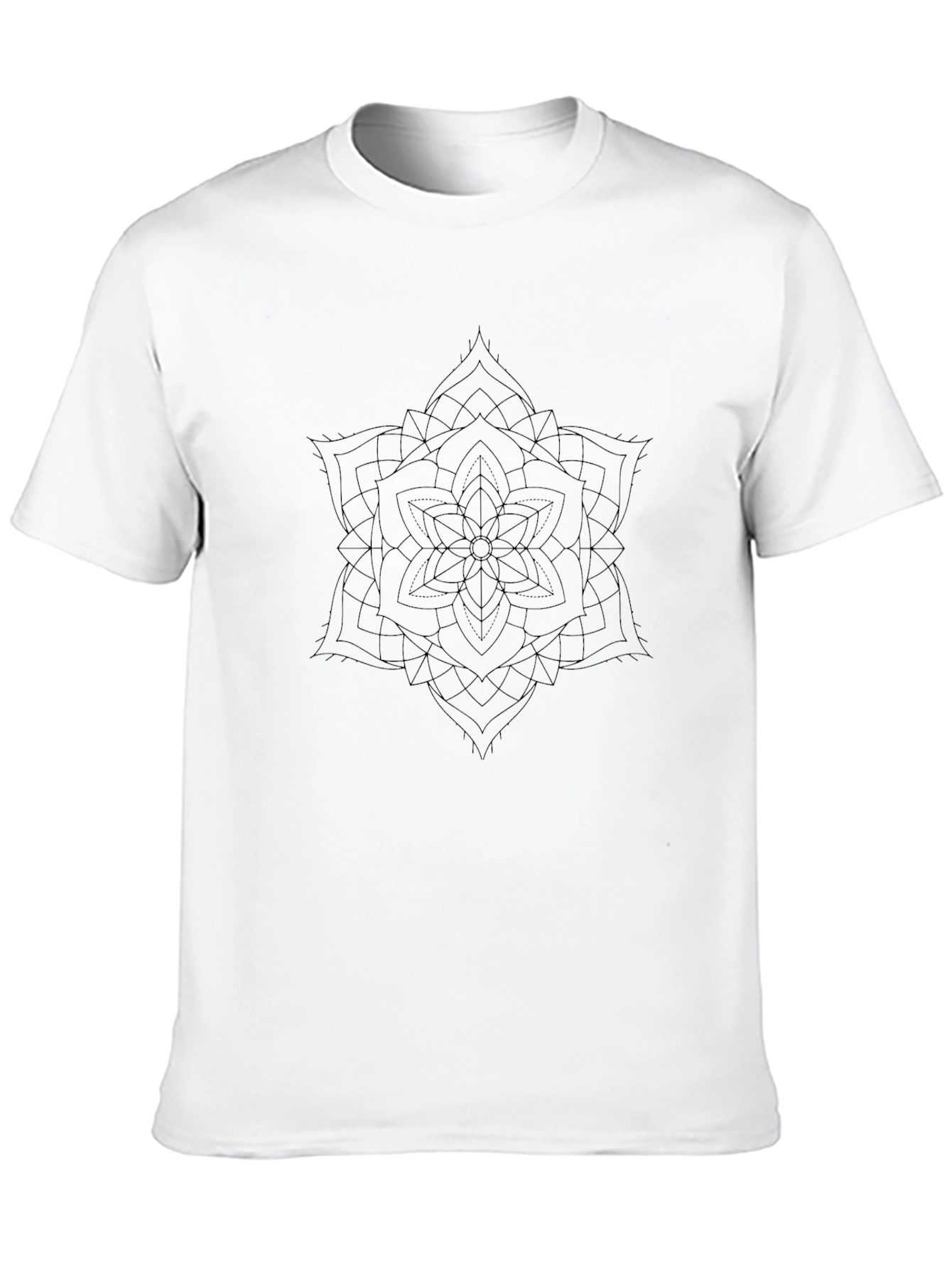 Black Mandala Graphic Tee - Modern Casual Comfort