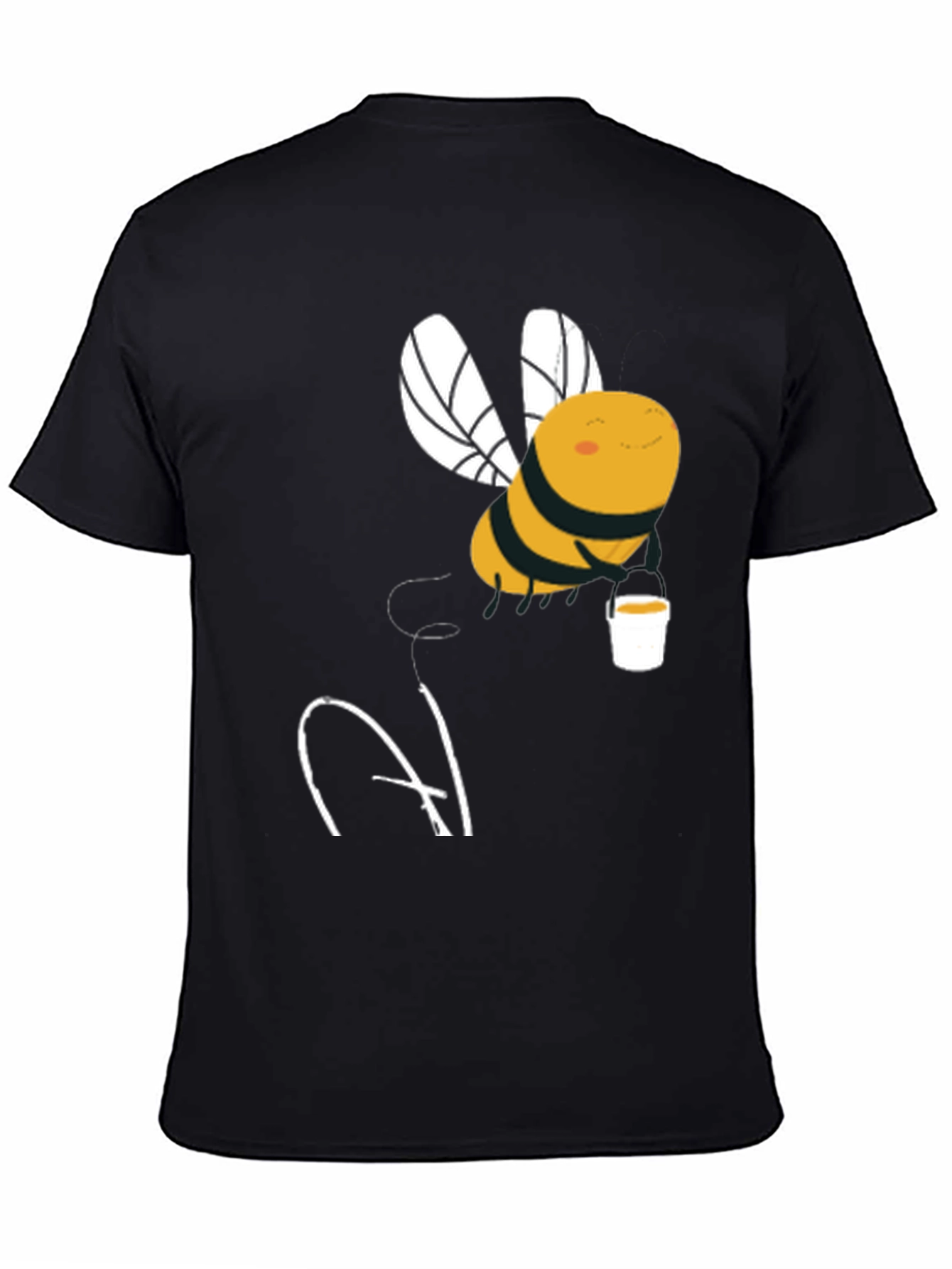Cute Bee with Honey Cup Graphic Tee