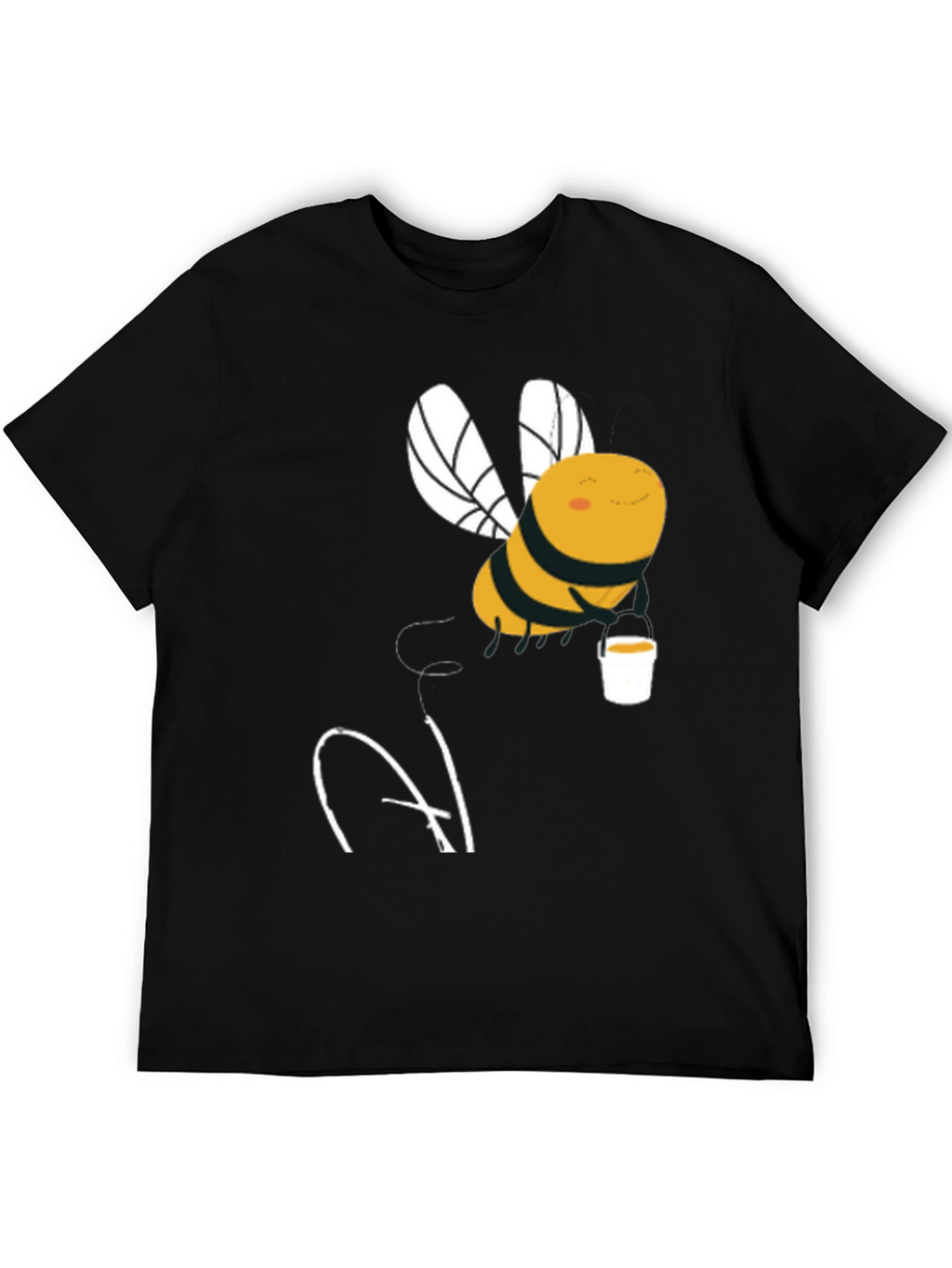 Cute Bee with Honey Cup Graphic Tee