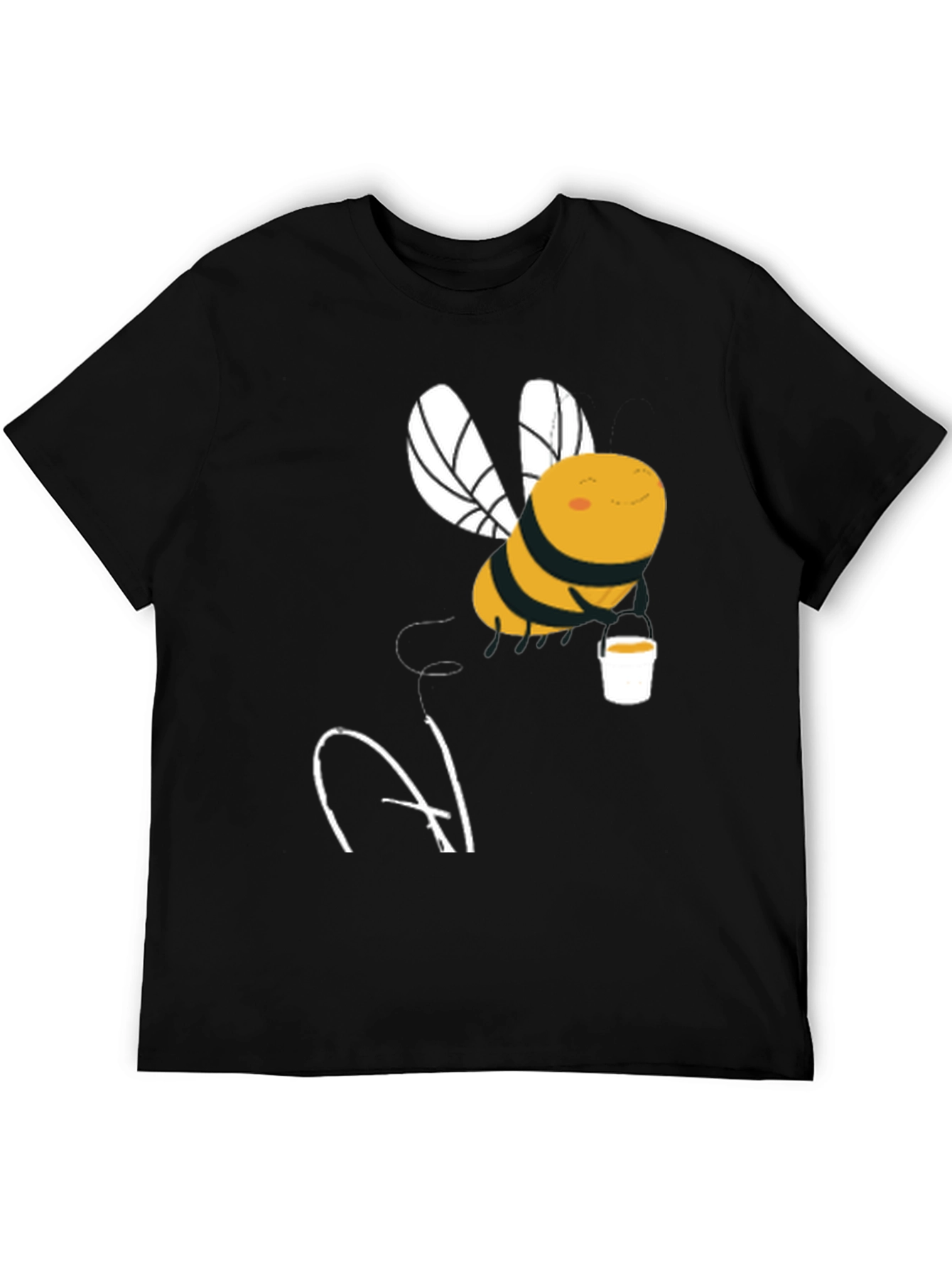 Cute Bee with Honey Cup Graphic Tee