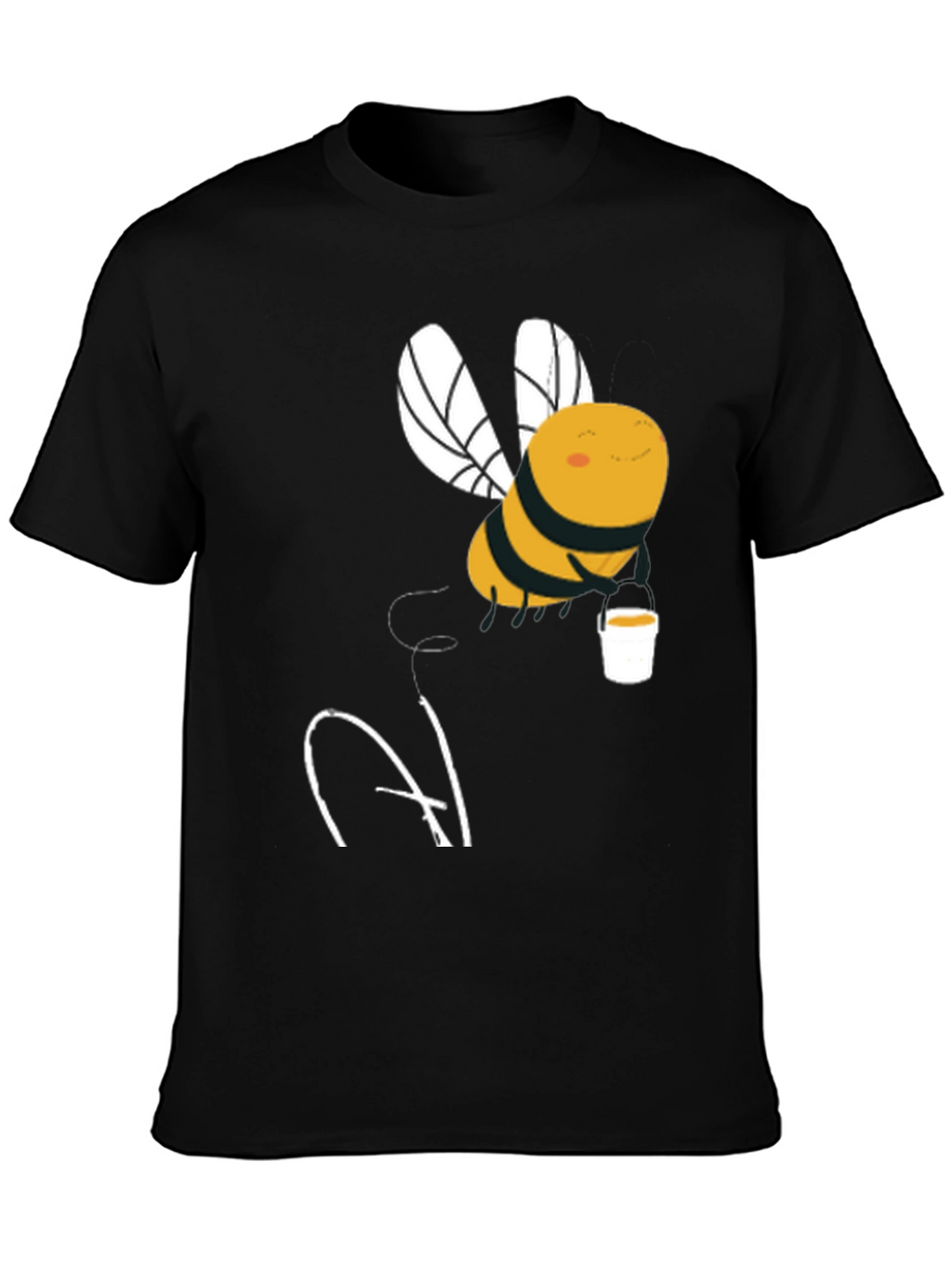 Cute Bee with Honey Cup Graphic Tee