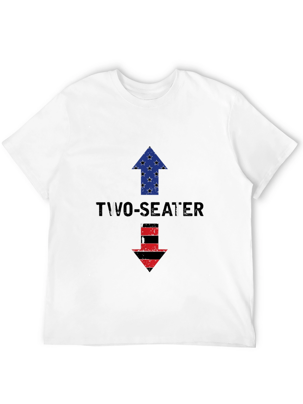 Two-Seater Graphic Tee - Patriotic Arrows Design
