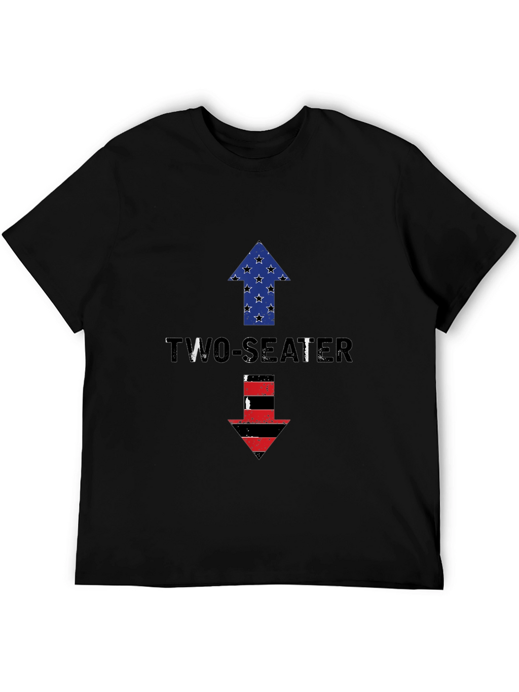 Two-Seater Graphic Tee - Patriotic Arrows Design