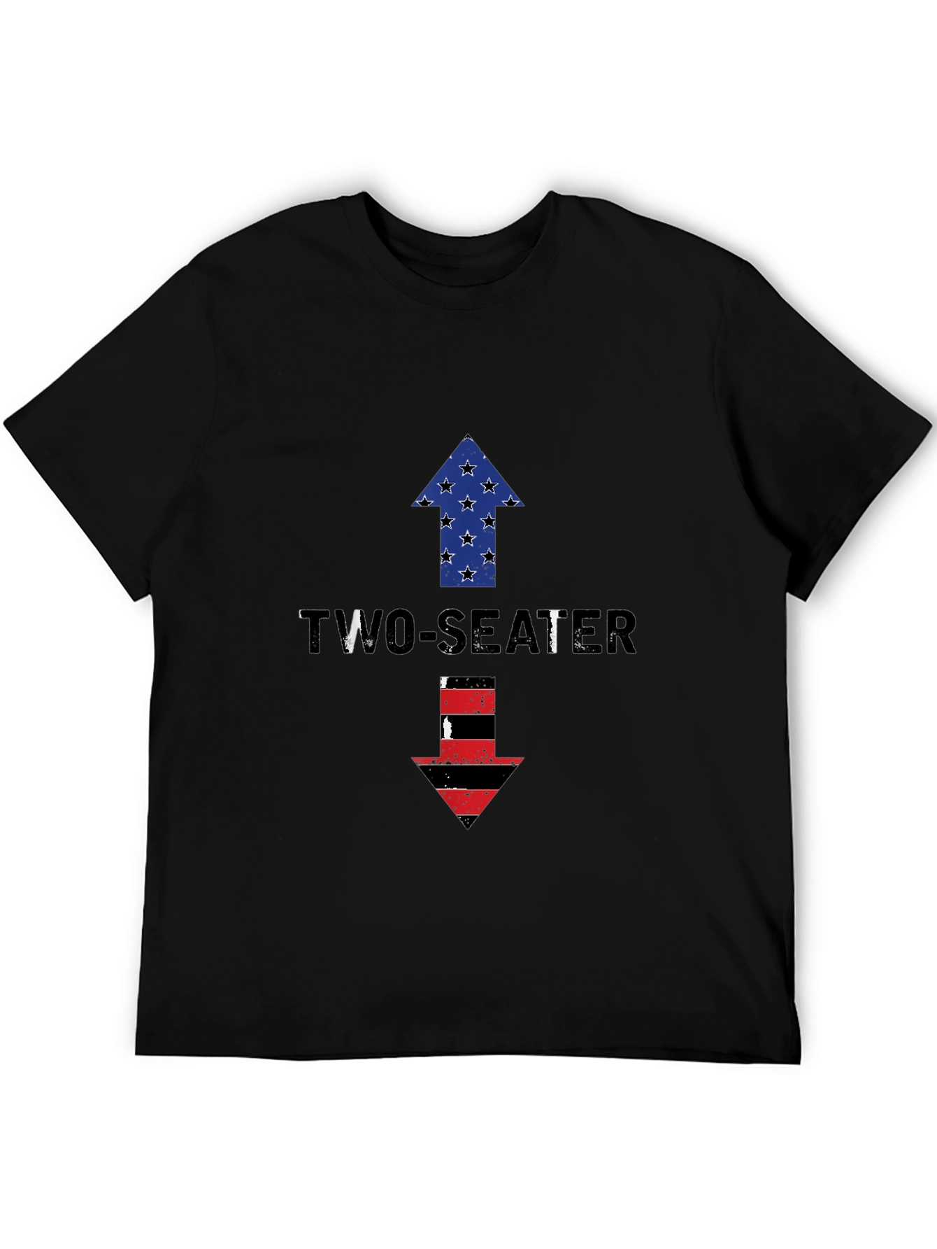 Two-Seater Graphic Tee - Patriotic Arrows Design