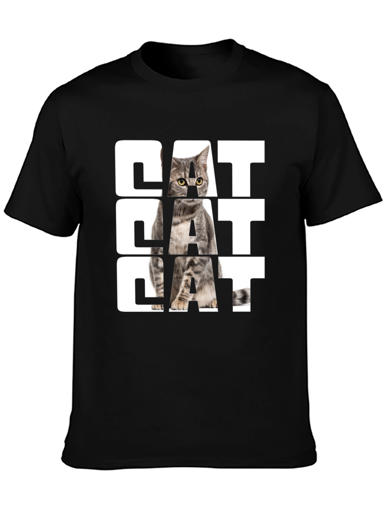 Cool Cat Graphic Tee - Black