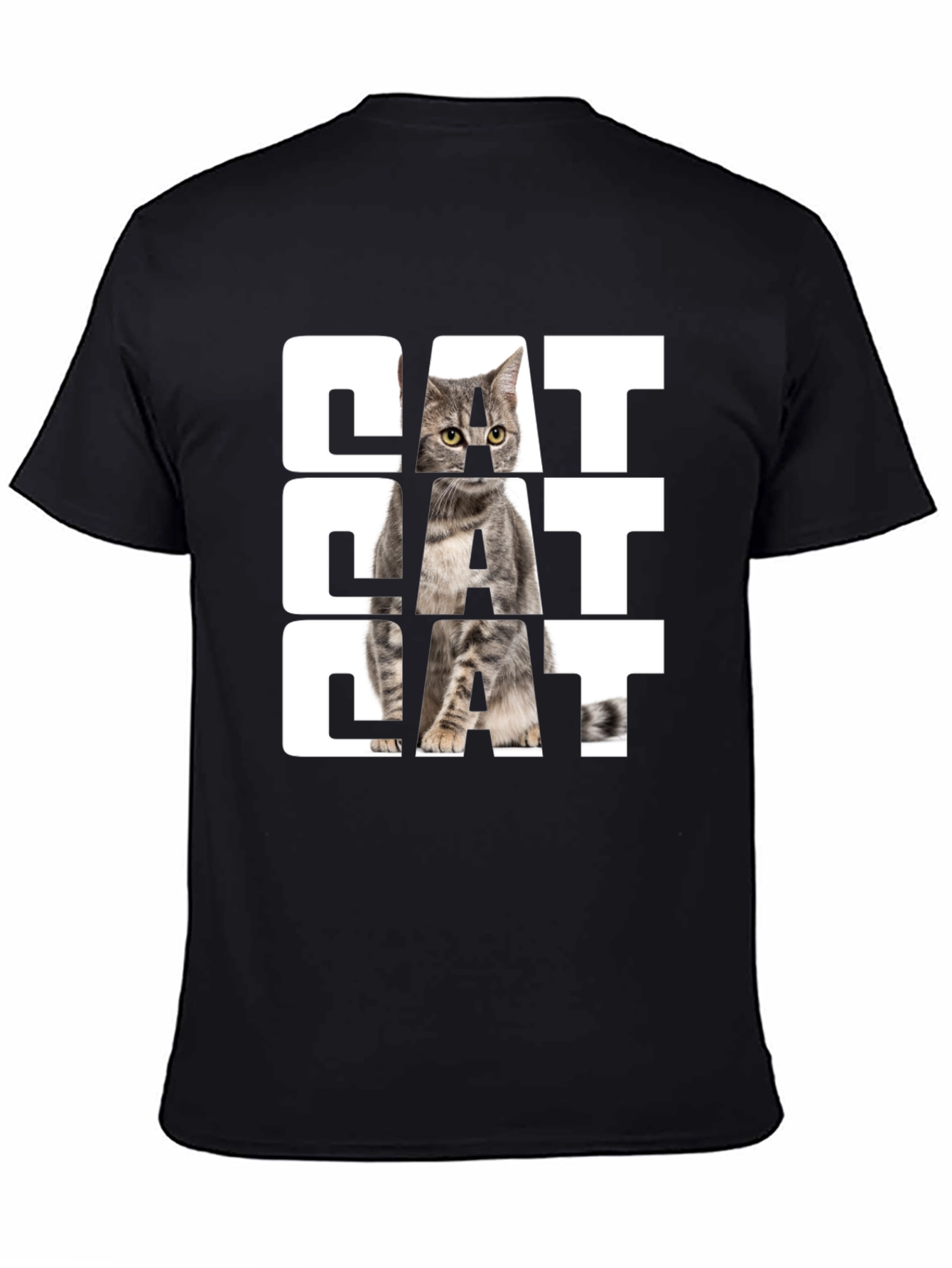 Cool Cat Graphic Tee - Black
