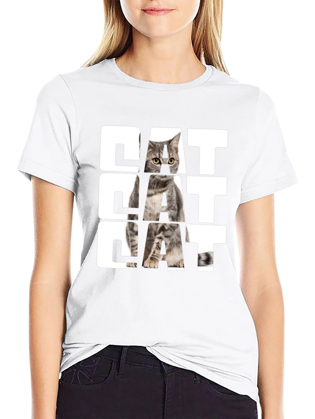 Cool Cat Graphic Tee - Black