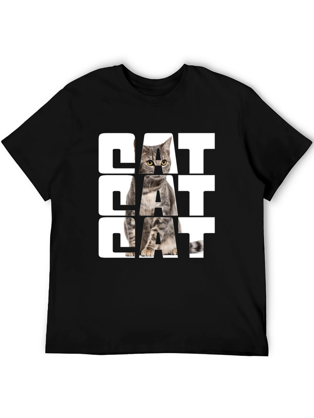 Cool Cat Graphic Tee - Black