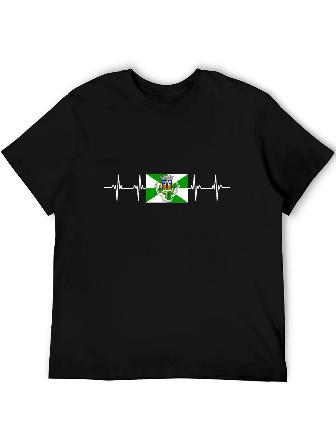 Heartbeat Flag T-Shirt - Black
