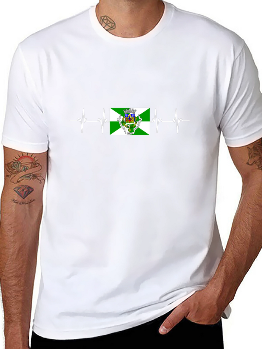 Heartbeat Flag T-Shirt - Black