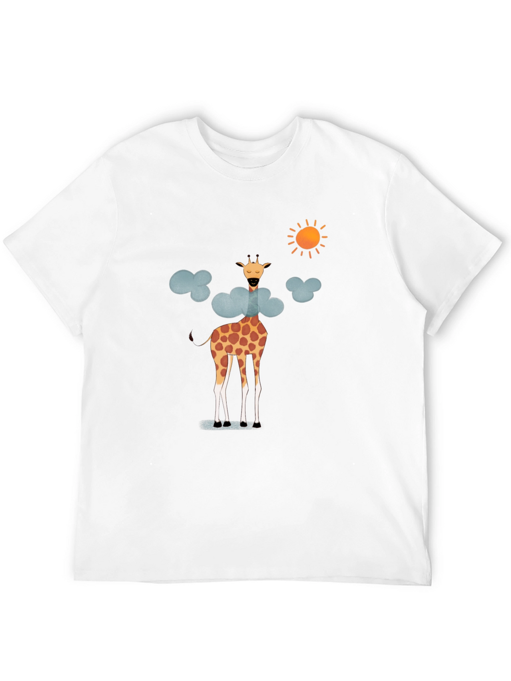 Giraffe in Clouds Graphic T-Shirt - Fun & Stylish!