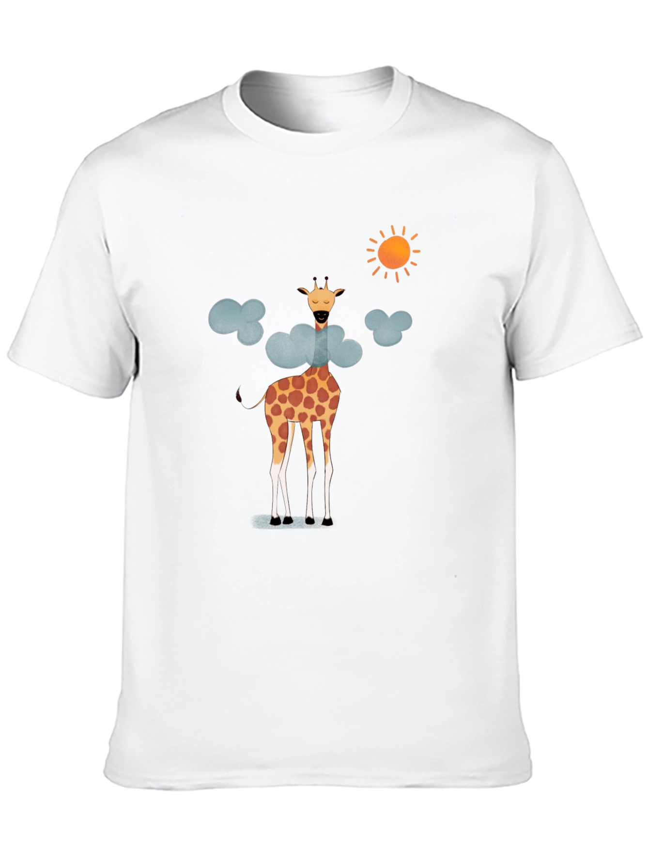 Giraffe in Clouds Graphic T-Shirt - Fun & Stylish!
