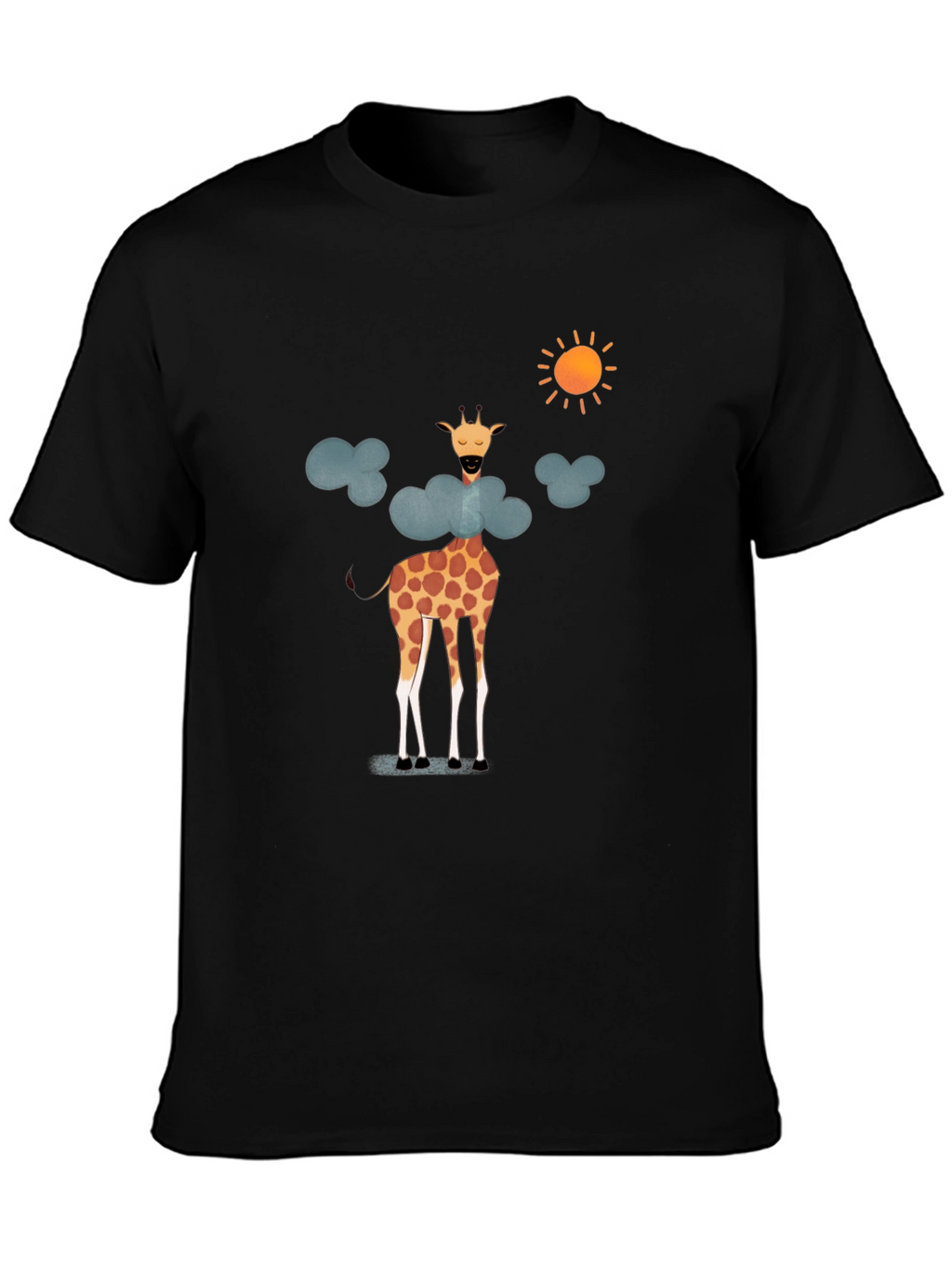Giraffe in Clouds Graphic T-Shirt - Fun & Stylish!