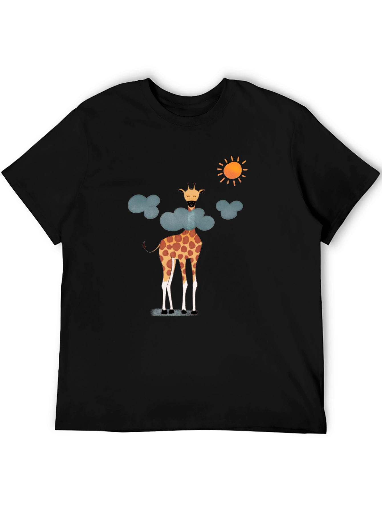 Giraffe in Clouds Graphic T-Shirt - Fun & Stylish!