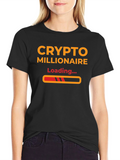 Crypto Millionaire Loading T-Shirt - Black Stylish and Trendy!
