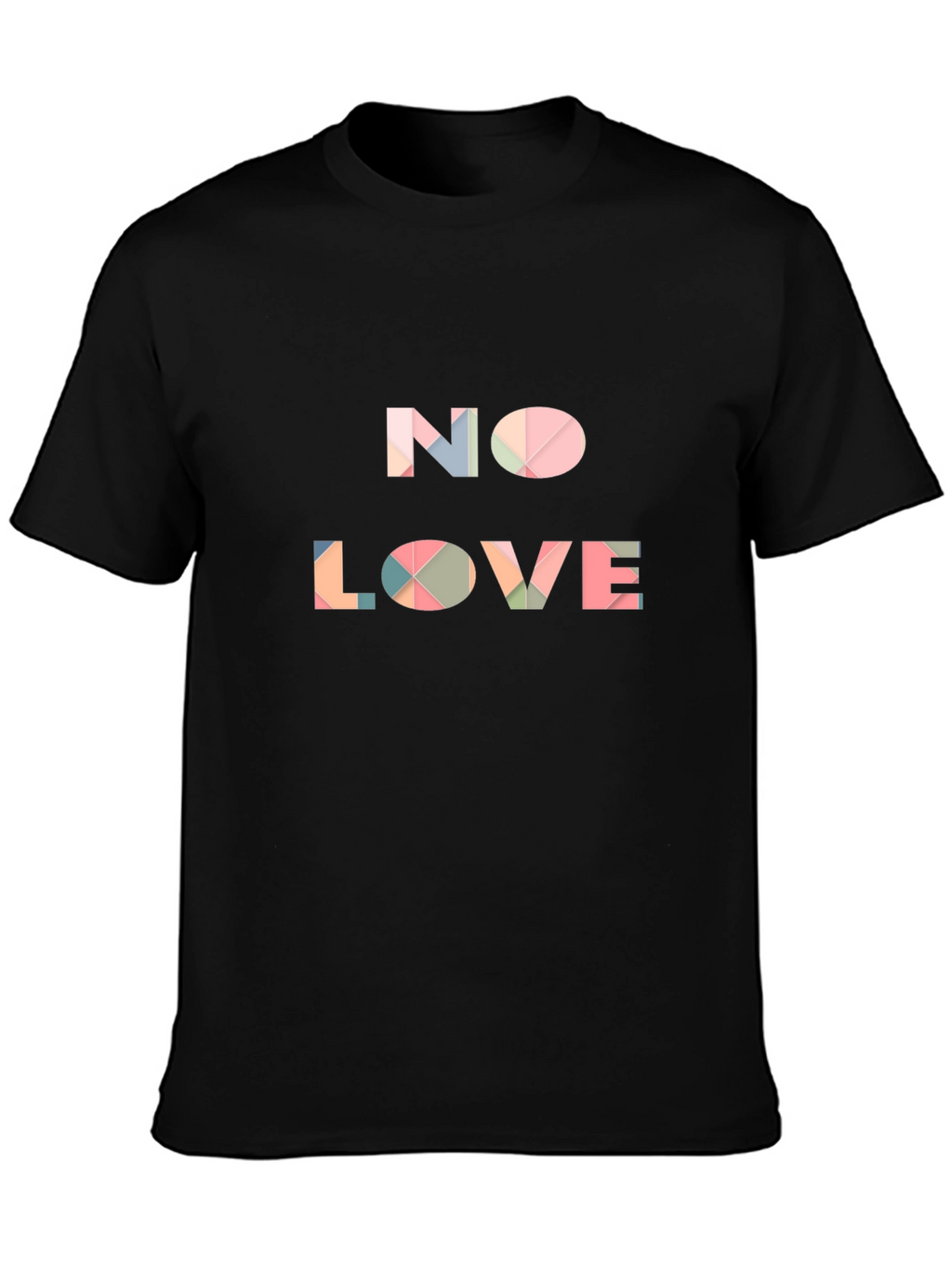 Geometric No Love Graphic Tee - Modern Streetwear