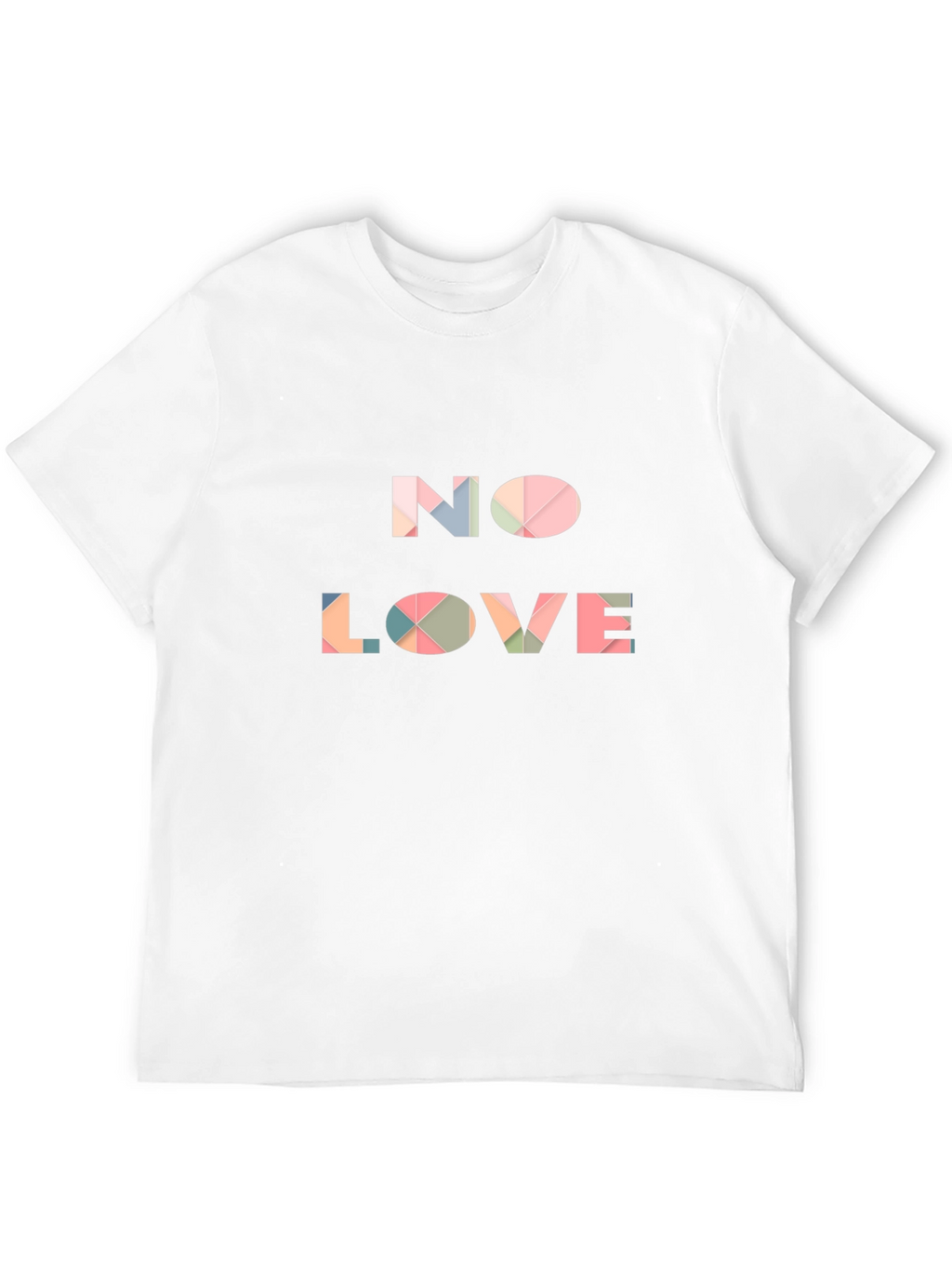 Geometric No Love Graphic Tee - Modern Streetwear