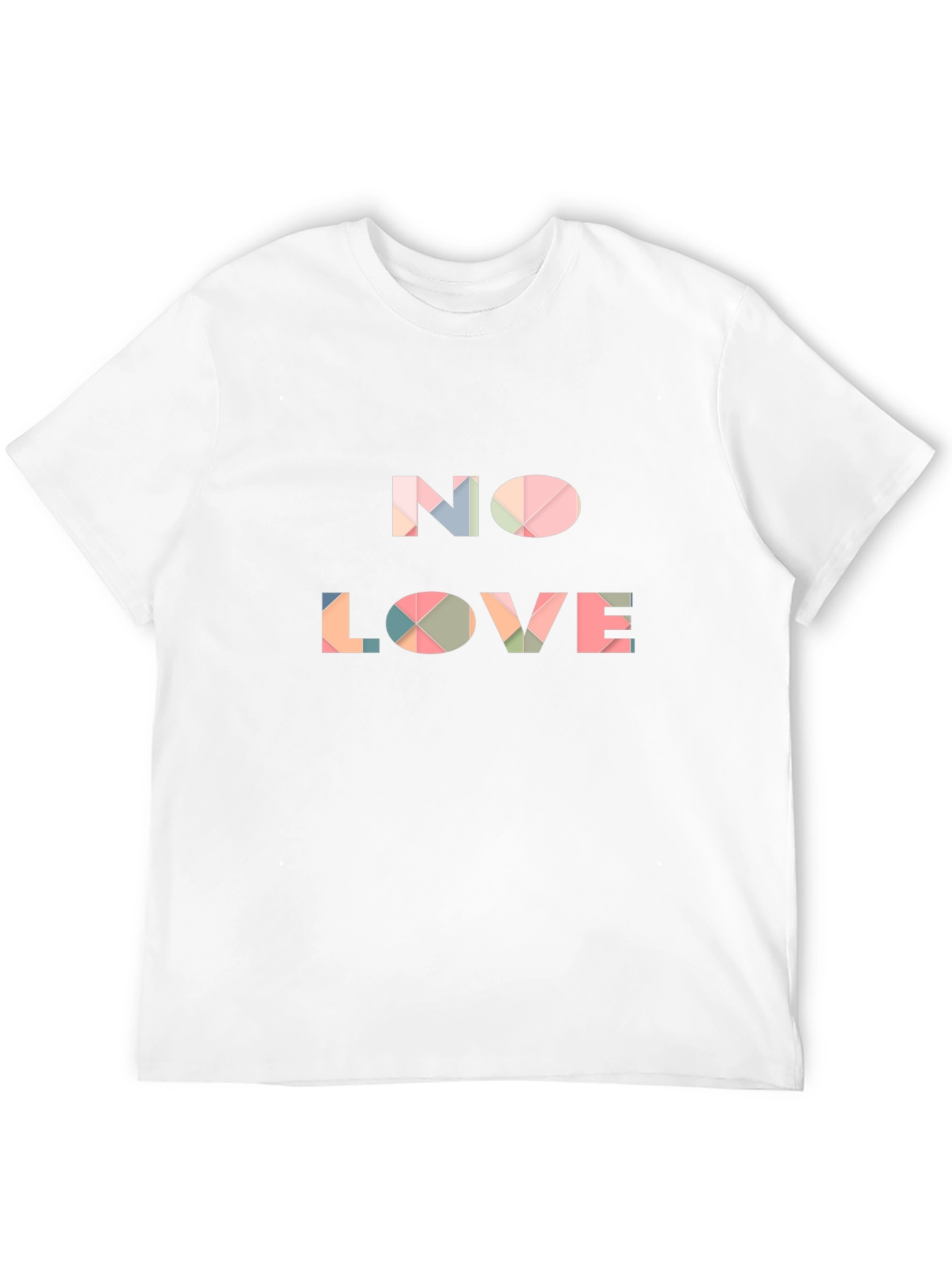 Geometric No Love Graphic Tee - Modern Streetwear
