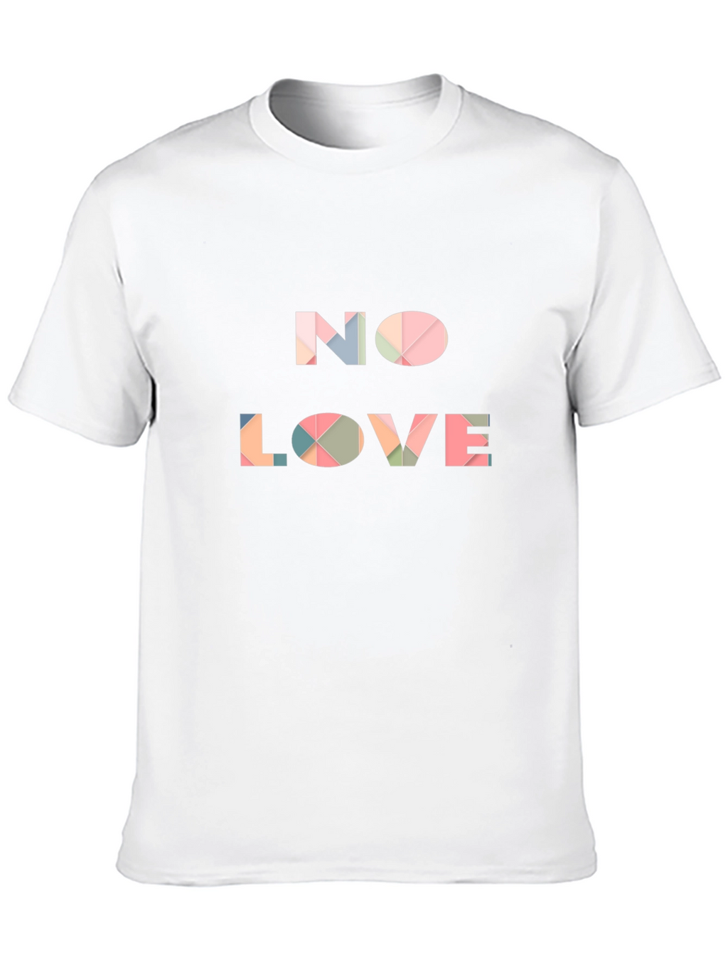 Geometric No Love Graphic Tee - Modern Streetwear