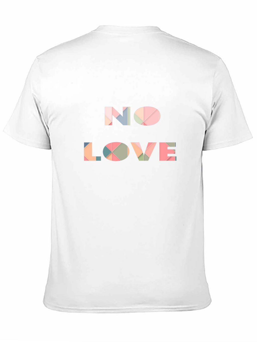 Geometric No Love Graphic Tee - Modern Streetwear