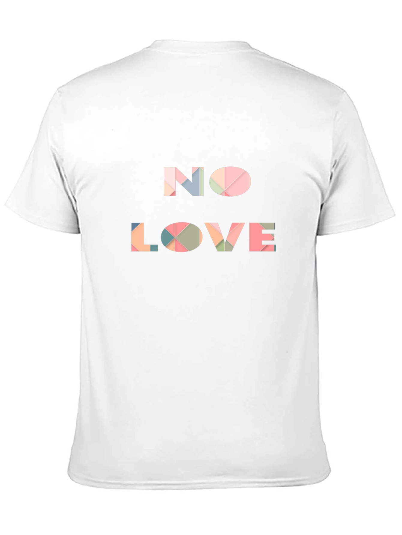 Geometric No Love Graphic Tee - Modern Streetwear