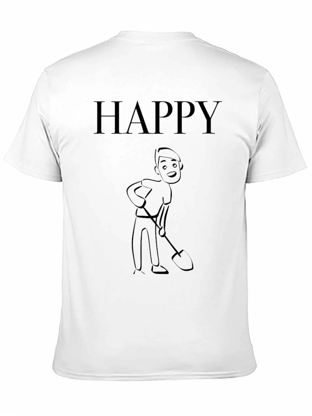 Happy Digger Graphic Tee - Black Crew Neck