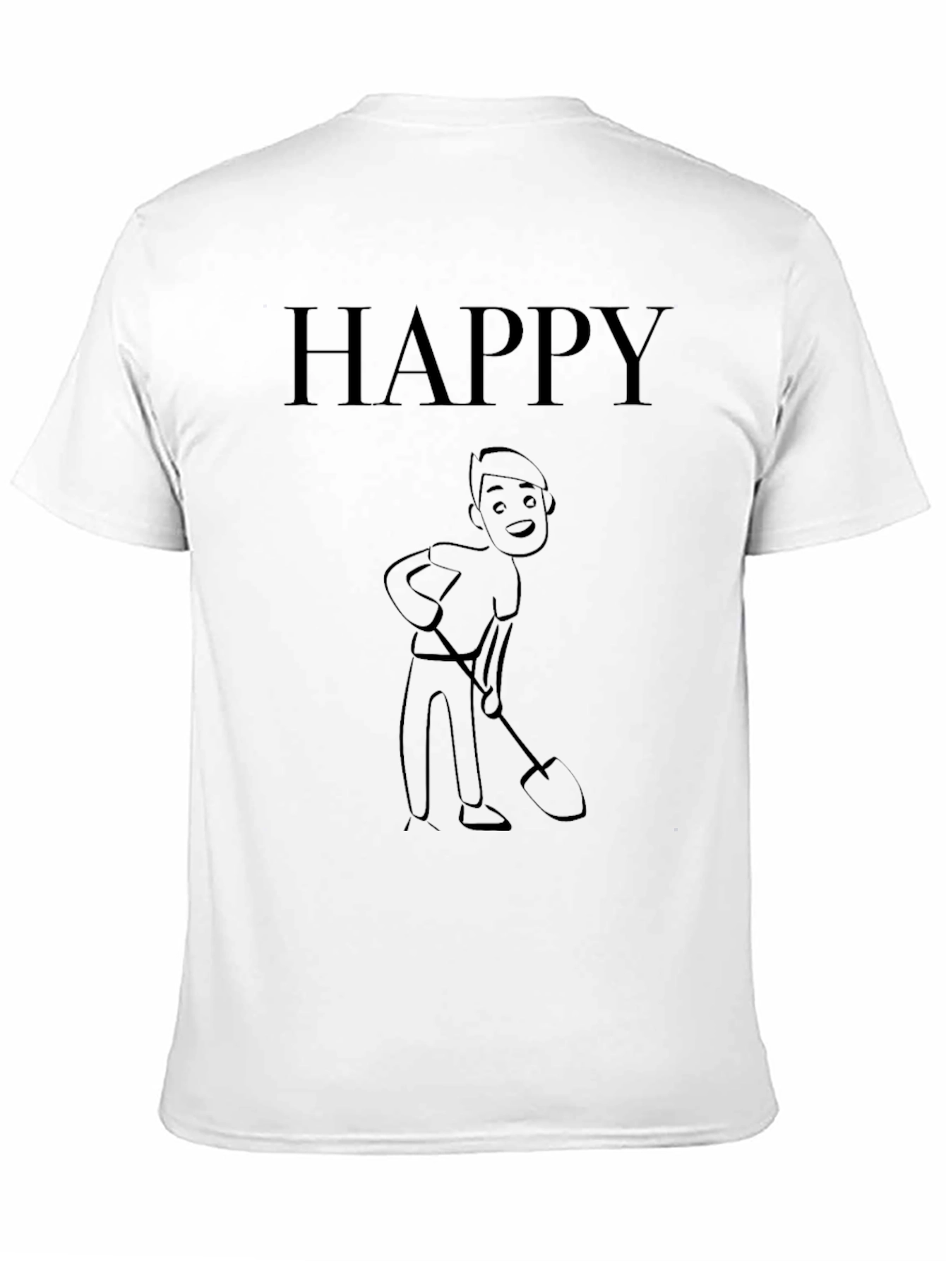 Happy Digger Graphic Tee - Black Crew Neck