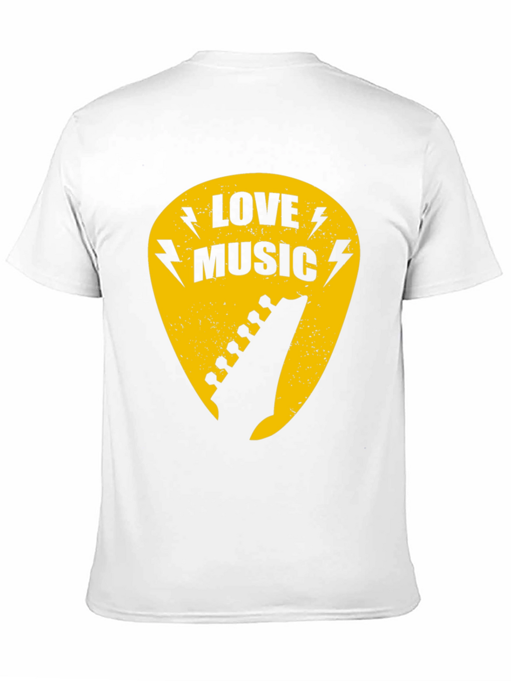Love Music Guitar Pick Graphic Tee - Black