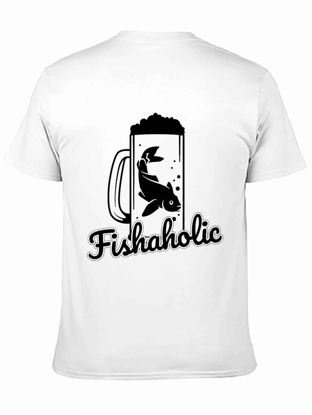 Fishaholic Black T-Shirt - Fishing Lover Apparel