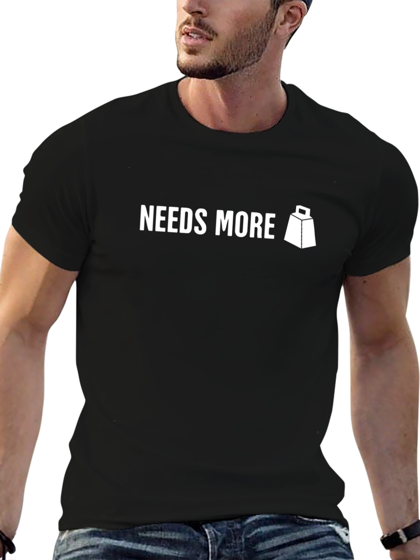 Needs More Cowbell T-Shirt - Classic Black Tee