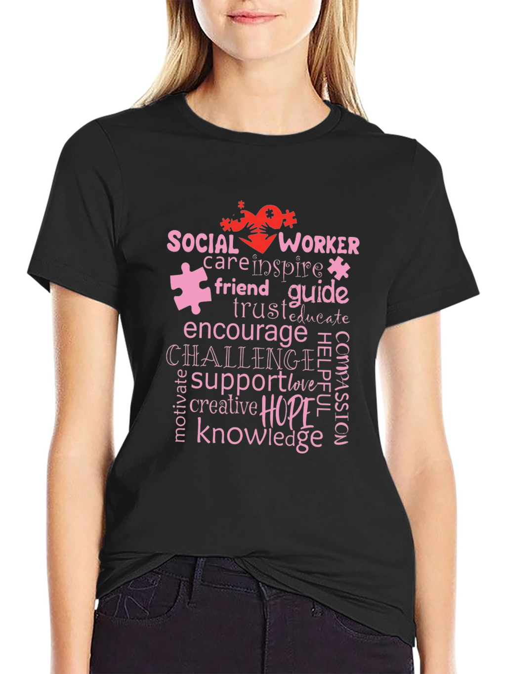 Social Worker Word Art T-Shirt
