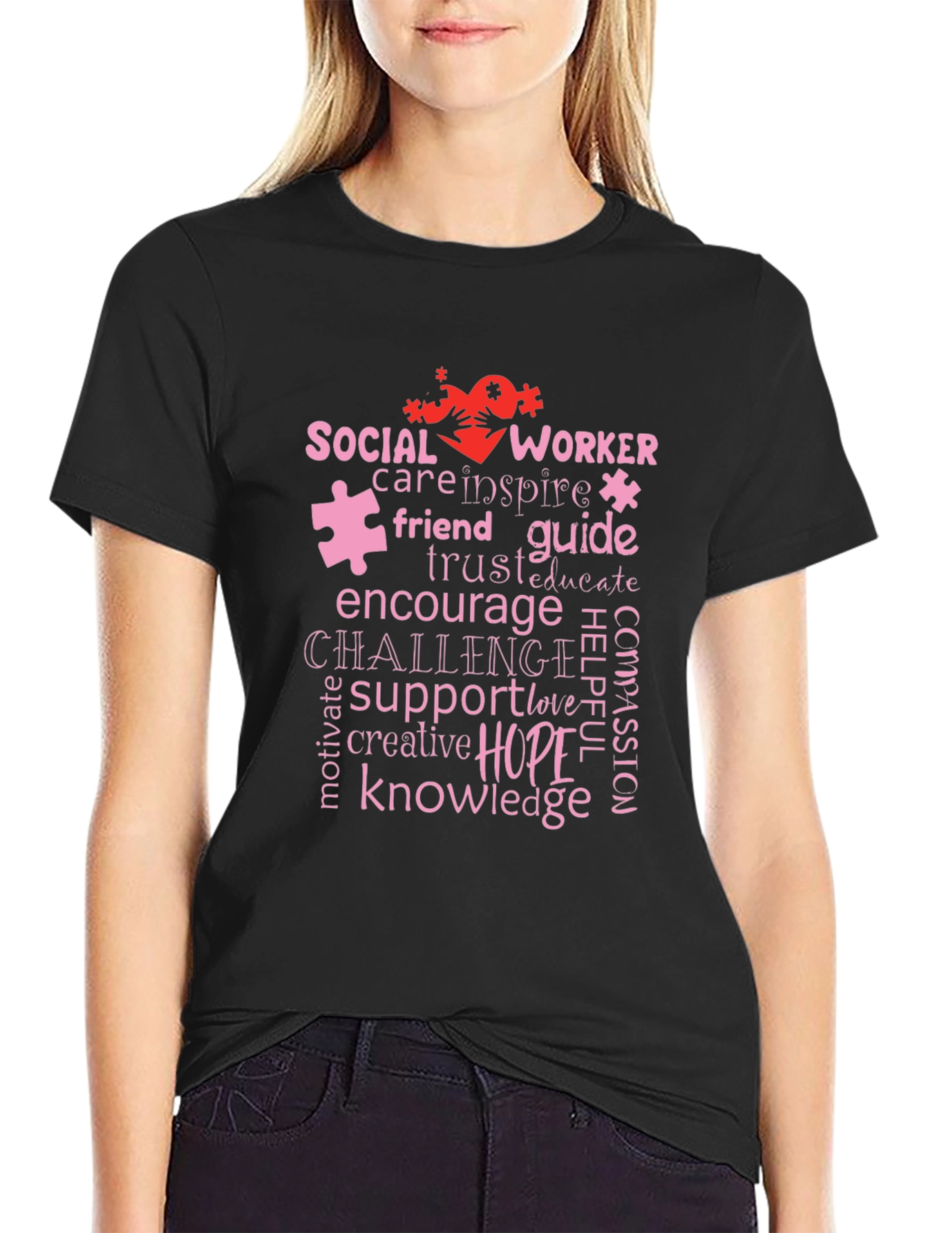 Social Worker Word Art T-Shirt