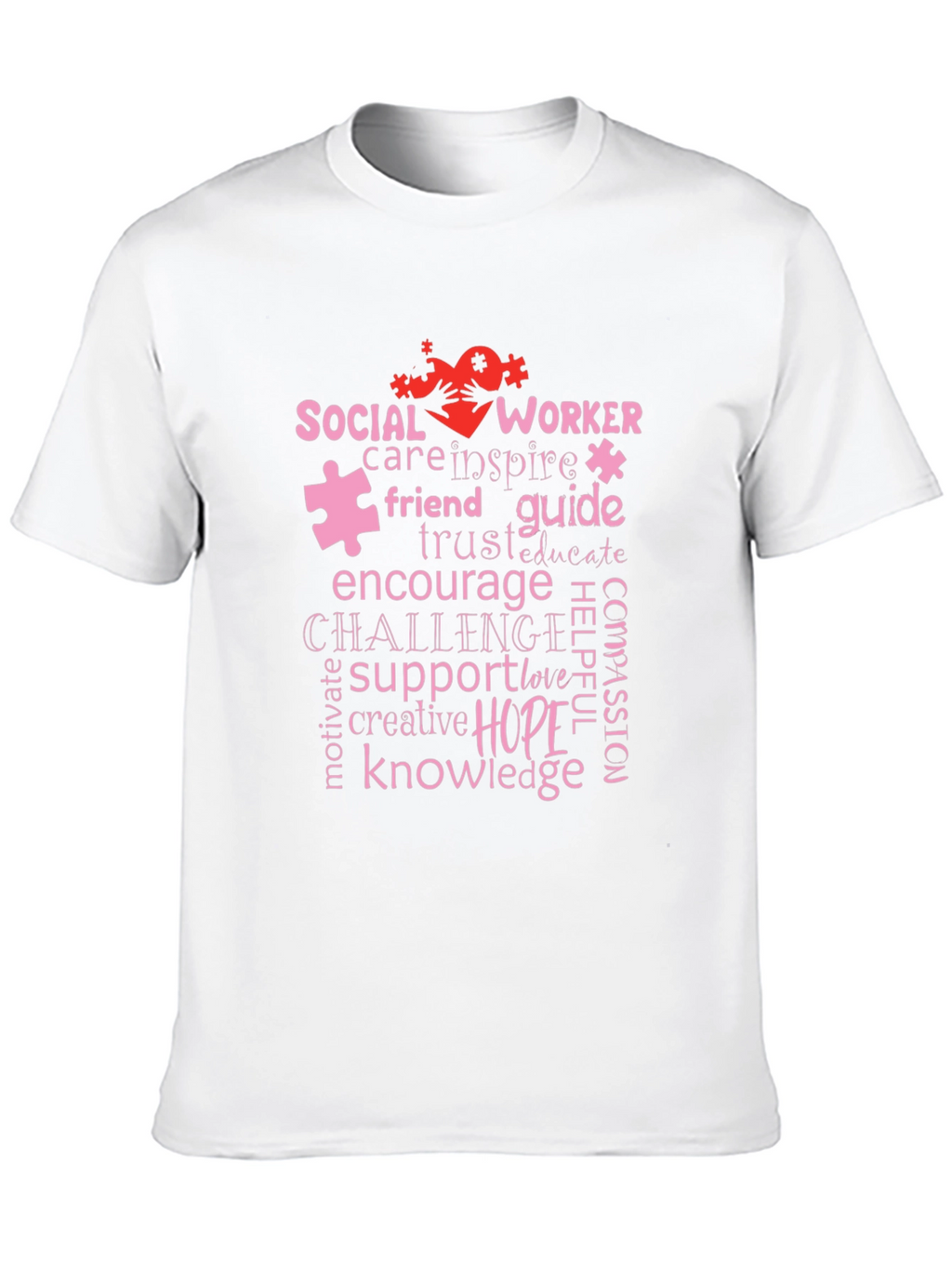 Social Worker Word Art T-Shirt