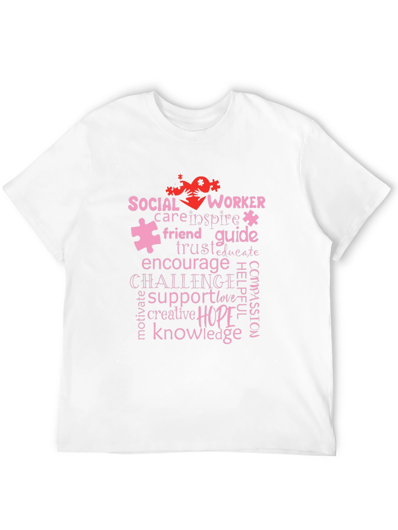 Social Worker Word Art T-Shirt