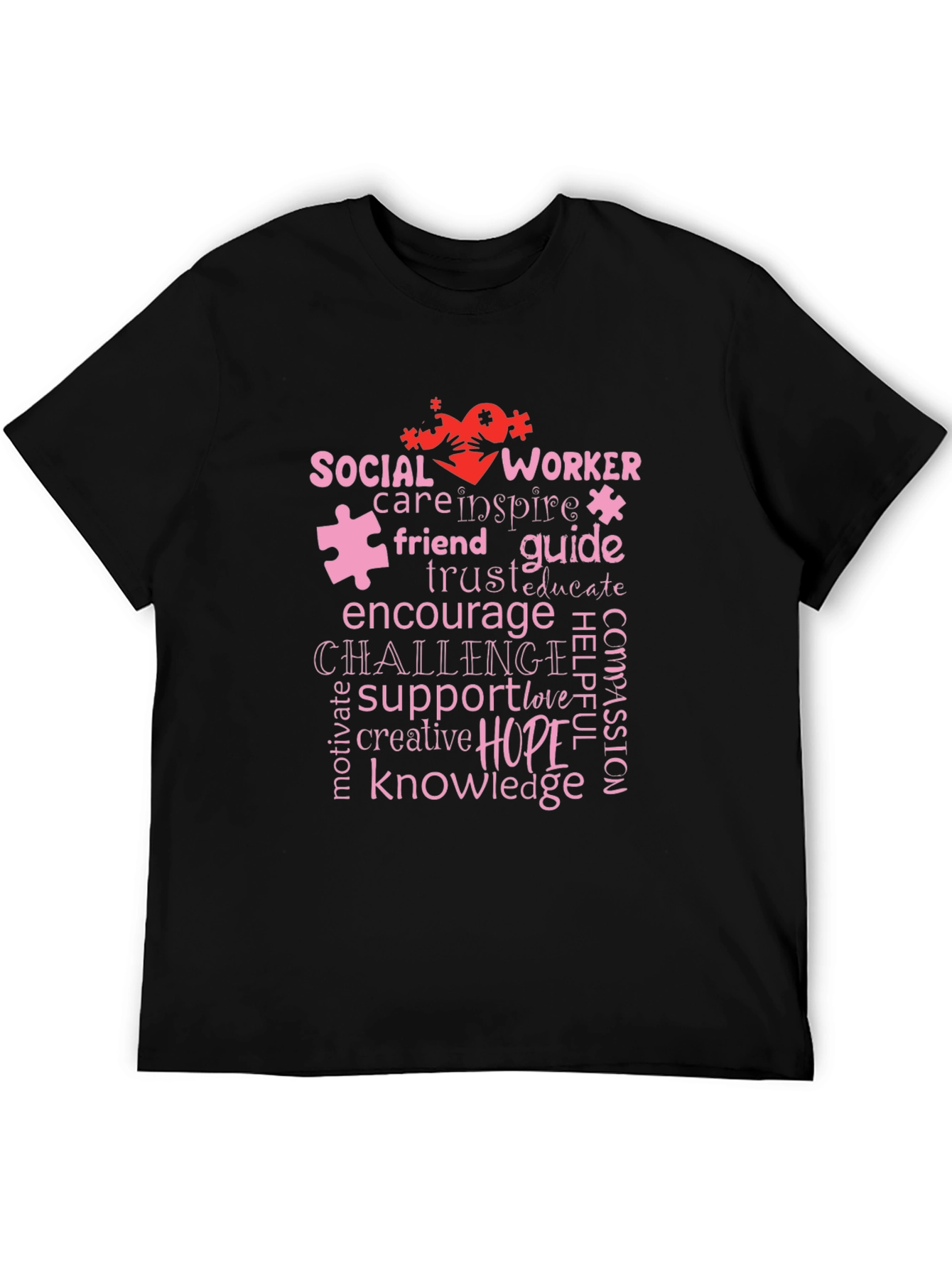 Social Worker Word Art T-Shirt