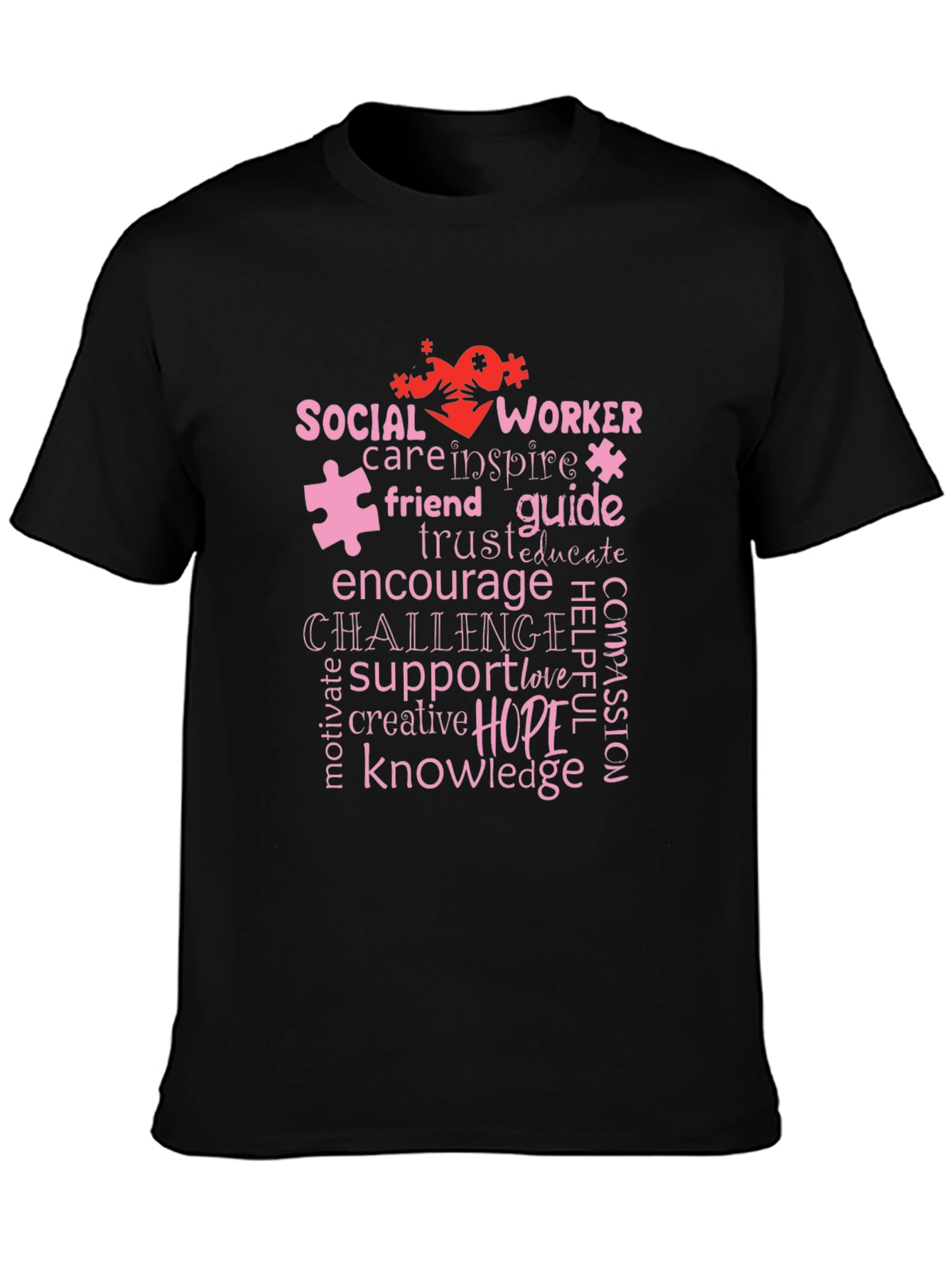 Social Worker Word Art T-Shirt