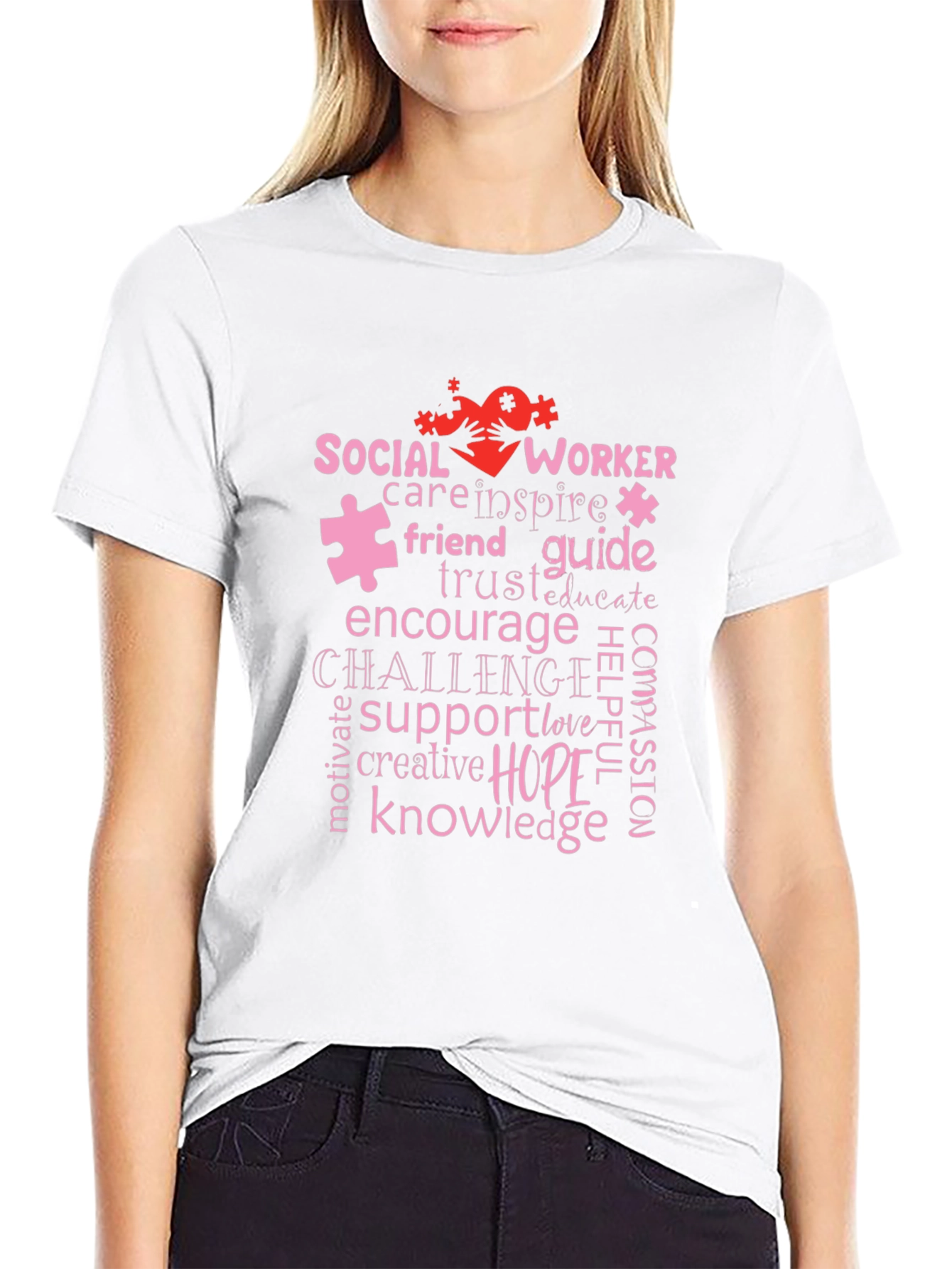 Social Worker Word Art T-Shirt