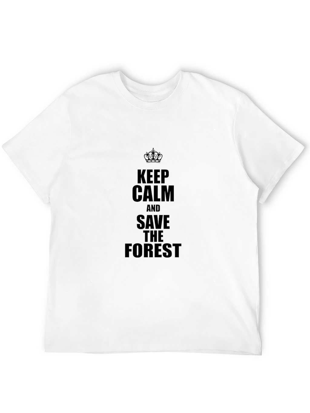 Keep Calm & Save The Forest Black Tee