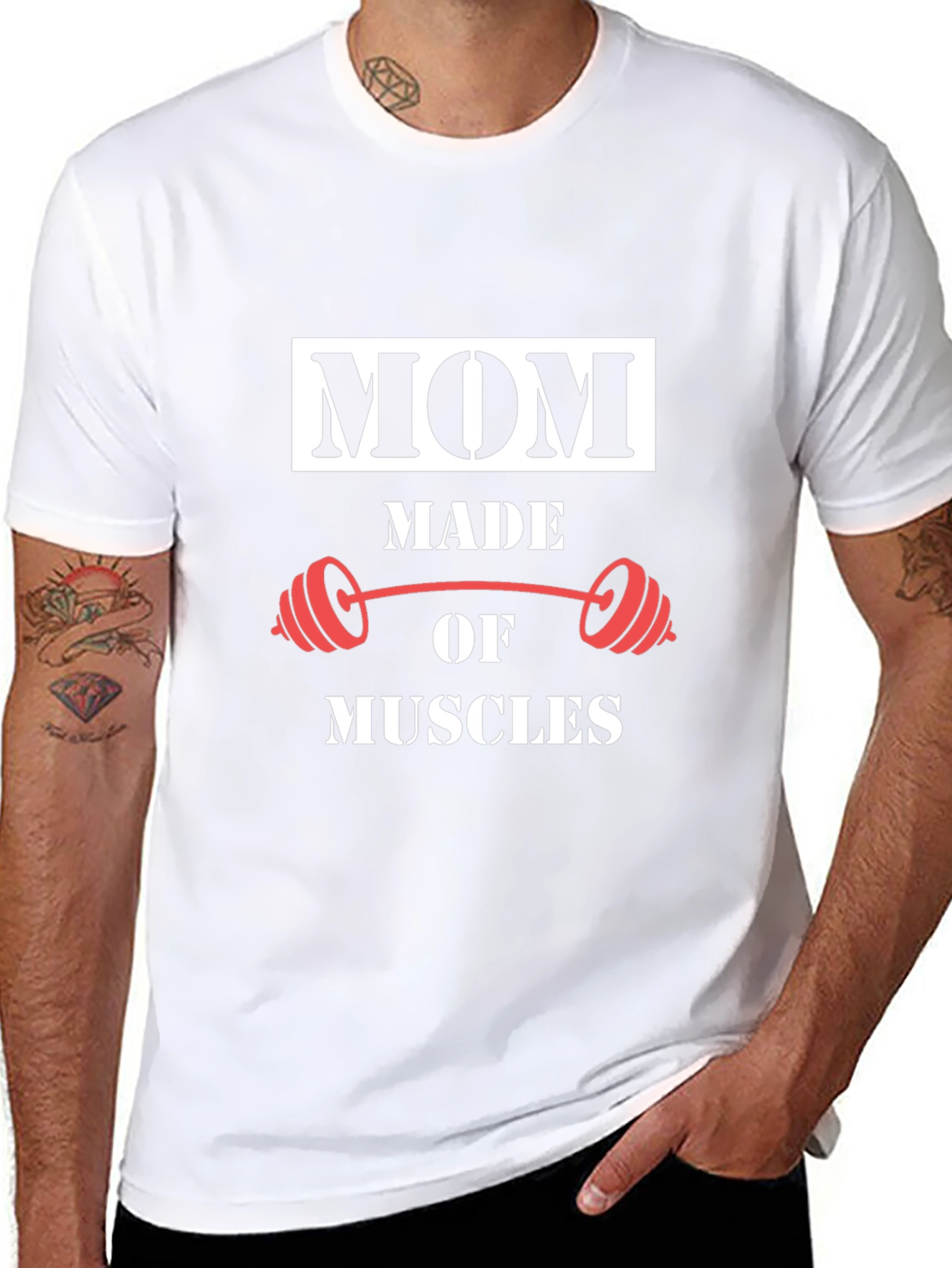 Mom Made of Muscles Graphic T-Shirt