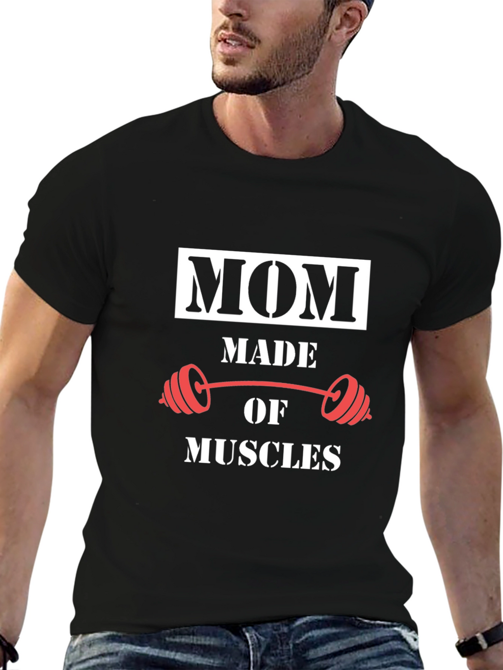 Mom Made of Muscles Graphic T-Shirt