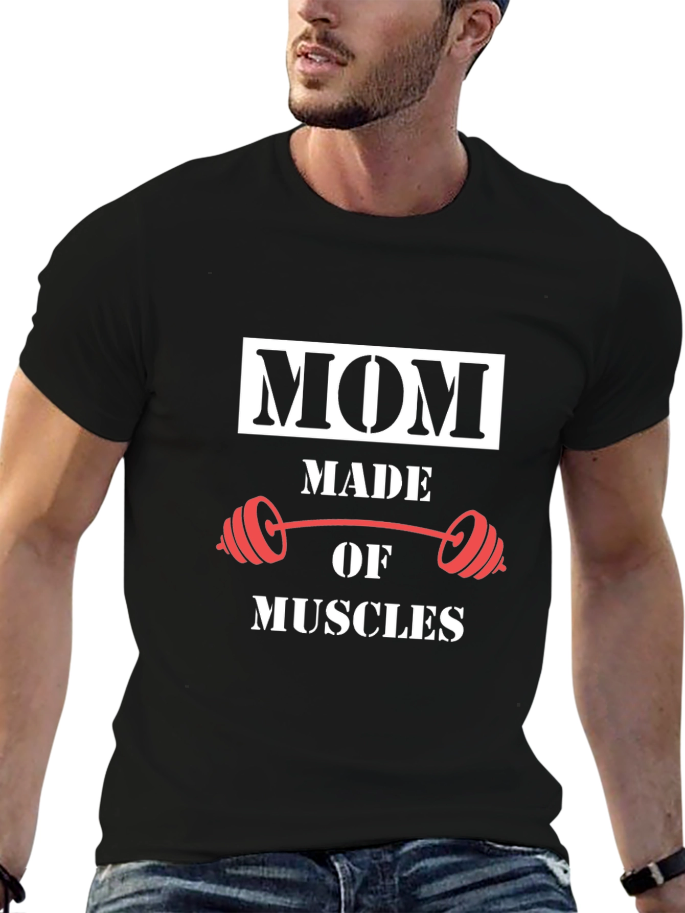 Mom Made of Muscles Graphic T-Shirt