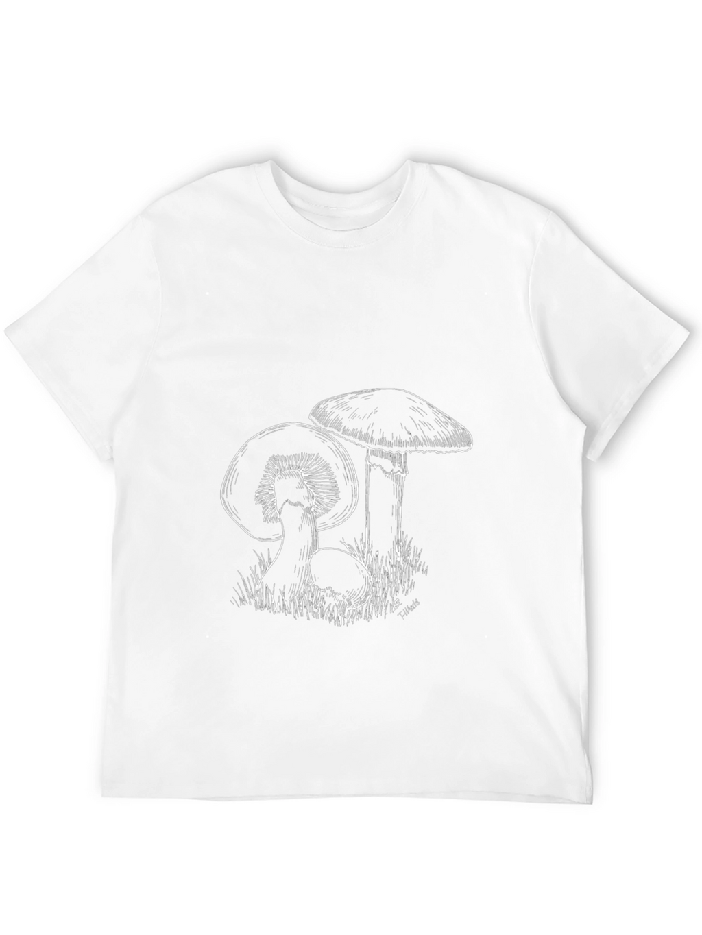 Mushroom Graphic T-Shirt - Black Cotton Tee