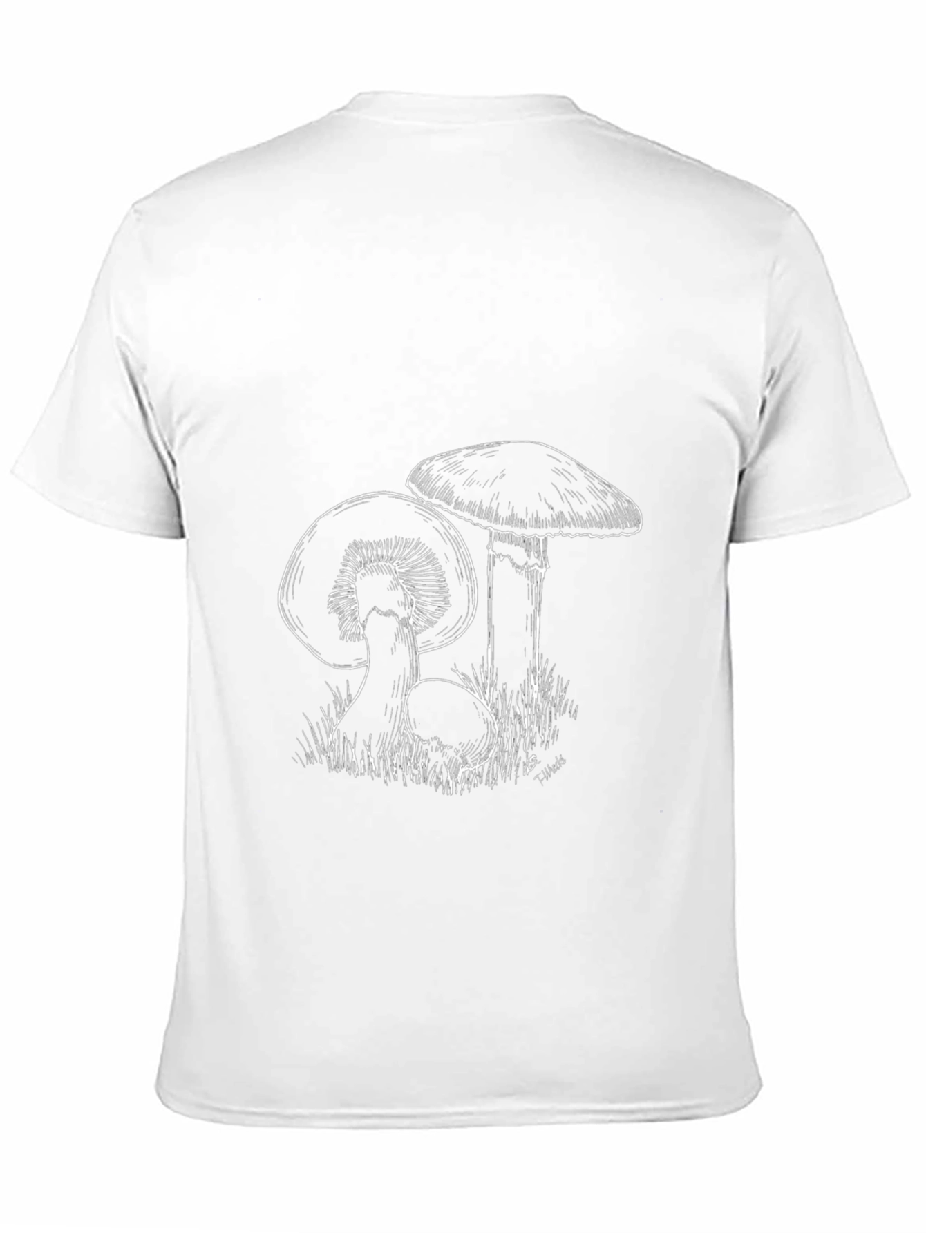 Mushroom Graphic T-Shirt - Black Cotton Tee