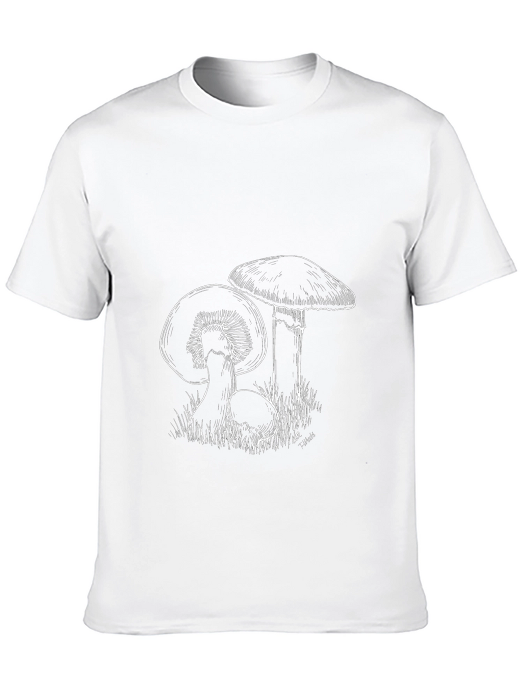 Mushroom Graphic T-Shirt - Black Cotton Tee